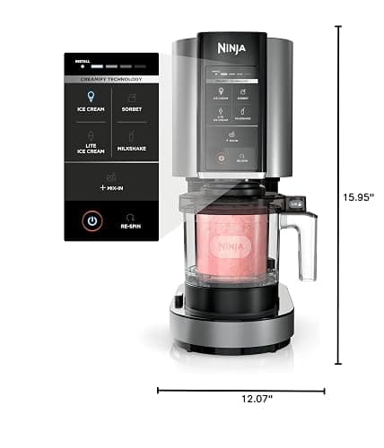 Ninja CREAMi Ice Cream Maker | 7-in-1 - IceCream, Gelato, Sorbet, Milkshakes, Mix-ins, Smoothie Bowls & More | Includes (1) Dishwasher Safe 16 oz. Pint with storage lid | Black | NC299AMZ thumbnail 2