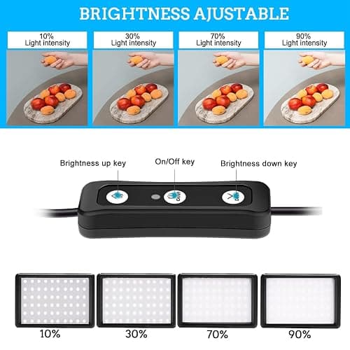 Ci-Fotto LED Fotolicht Video Licht 2-Pack, Dimmbare 5600K USB LED-Videoleuchte Dauerlicht die Fotografie mit Stativ und Farbfiltern für Fotostudios, YouTube, TikTok, Videoaufzeichnung, Game-Streaming thumbnail 2