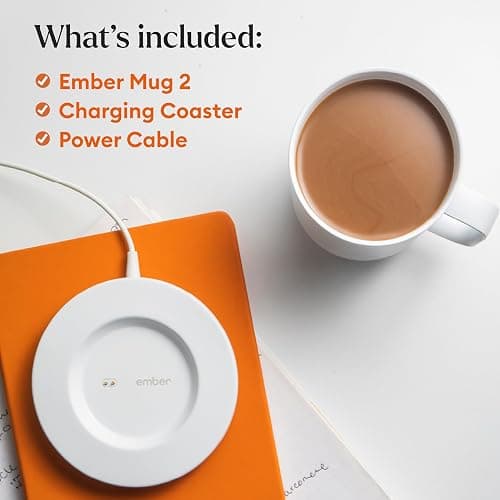 Ember Temperature Control Smart Mug 2, 14 Oz, App-Controlled Heated Coffee Mug with 80 Min Battery Life and Improved Design, White thumbnail 5