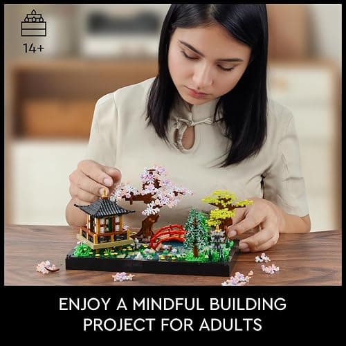 Finger Rock Cherry Blossom Bonsai Tree Building Set, Creative Japanese Tranquil Zen Gardens, Sakura Flowers and Plants Display Model Gift for Adults Teens 14+ (2280 PCS) thumbnail 2