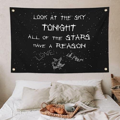 Lil Peep Tapestries Love Rapper Tapestry 3x5 ft Wall Hanging Room Art Home Decoration Gift Bedroom Decor Living Room Door Curtain Balcony thumbnail 3