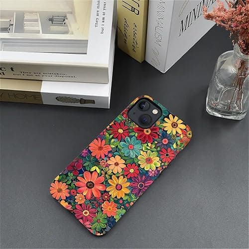 ZHEGAILIAN Case for iPhone 14 Plus,Colorful Red Flowers 2 in 1 Hard Shell + Silicone,Shockproof Bumper Drop Protective Compatible with iPhone 14 Plus thumbnail 7