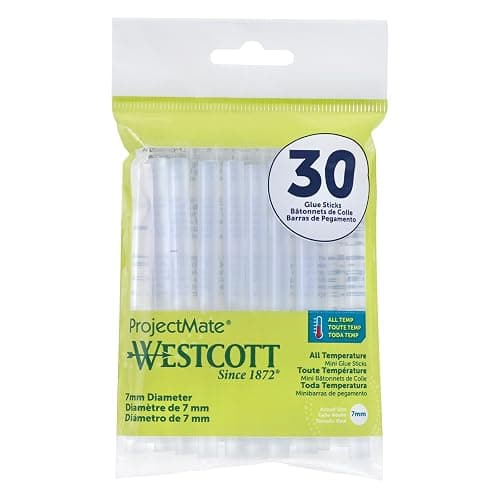 Westcott 16837 Premium All-Temperature Mini Glue Sticks for Hot Glue Gun, 30 Pack - Image 1