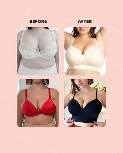 SHAPERMINT Supportive Comfort Wireless Bras for Women Full Support - Seamless Plus Size Bra, Bralette for Women Full Support thumbnail 6