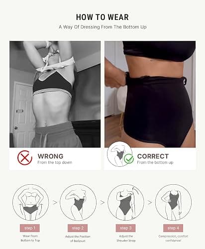FeelinGirl Shapewear Bodysuit for Women Tummy Control Body Shaper Going Out | Shapewear Tummy Control, Smooth, Soft and Stretchable, Natural Curves, Comfort, Adjustable Shoulder Straps, Daily Wear, Party thumbnail 6