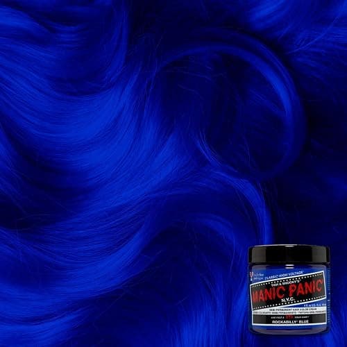 MANIC PANIC Classic Rockabilly Blue Semi Permanent Hair Color - True Neutral Blue Hair Dye for Women & Men That Lasts 4-6 Weeks - Vegan, Ammonia & Cruelty-Free - Create & Mix Custom Shades (4oz) thumbnail 3