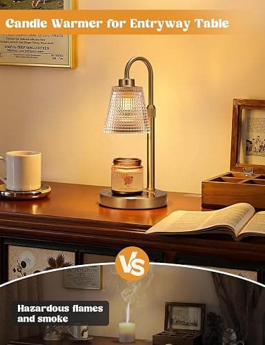 Innqoo Gold Candle Warmer Lamp with Timer, Dimmable Candle Warmer for Jar Candles, Height Adjustable Wax Melts Warmer, Birthday Gifts for Women Mom, House Warming Gifts New Home Decor thumbnail 5