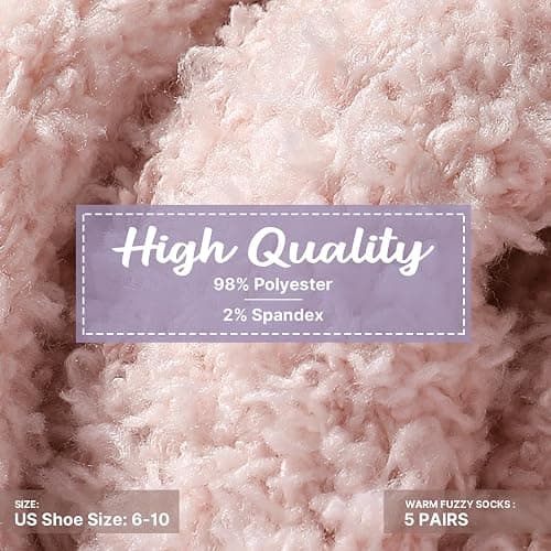 Premillow Womens Fuzzy Socks Fluffy Socks Women Winter Cozy Sock Warm Slipper Home Sleeping Sock for Women thumbnail 3