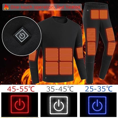 TOVCHEI Women Electric Heated Underwear Winters USB Smart Heated Thermal Underwear, Washable for Outdoor Sports,Skiing,Riding thumbnail 3