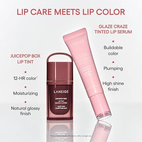 LANEIGE JuicePop Box Lip Tint: 12‑HR Hydrating Lightweight Stain with Buildable Juicy Color & Nourishing Shine, a K‑Beauty Lip Essential for Long‑Lasting Comfort thumbnail 11