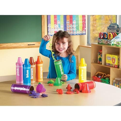 Learning Resources Rainbow Sorting Crayons - 56 Pieces, Ages 3+ Kids Crayons, Early Color Recognition & Sorting, Toddler Sort and Stacking Toys - Crayons thumbnail 2