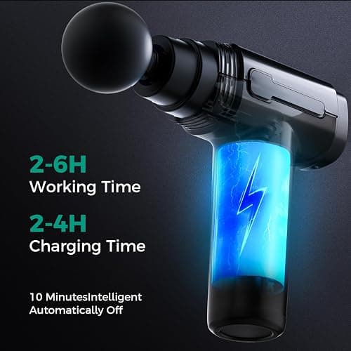 LINGTENG Portable Massage Gun With Carry Case, Deep Tissue Type-C Charging, Gifts thumbnail 6