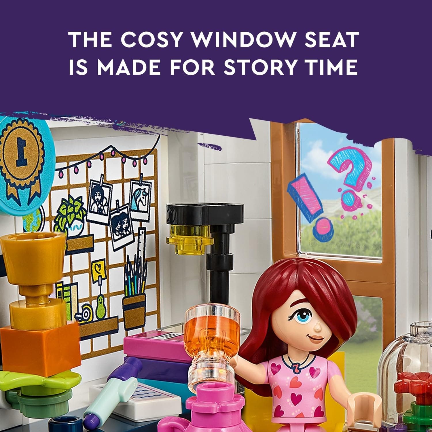 LEGO Friends Aliya's Room 41740, Mini Sleepover Party Bedroom Playset, Collectible Toy for Girls and Boys, with Paisley and Puppy Figure, Small Gift Idea thumbnail 3