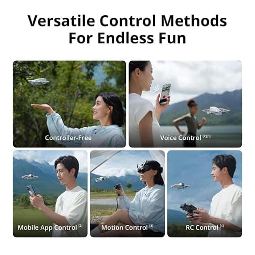DJI Neo, Mini Drone with 4K UHD Camera for Adults, 135g Self Flying Drone that Follows You, Palm Takeoff, Subject Tracking, QuickShots, Stabilized Video, Built-In Propeller Guard (Controller-Free) thumbnail 6