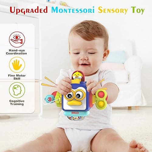TOHIBEE Montessori Toys for 1 Year Old, Sensory Toys for Toddlers 1-3, Activity Busy Cube Travel Baby Toys, 1 Year Old Boy Girl Gifts for 12-18 Months Toddler Learning Toys - A thumbnail 3