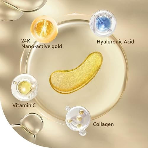 Taimand Under Eye Patches (30 Pairs), 24K Gold Under Eye Mask for Puffy Eyes, Dark Circles,Bags and Wrinkles with Collagen,Relieves Pressure and Reduces Wrinkles,Revitalises and Refreshes Your Skin thumbnail 3