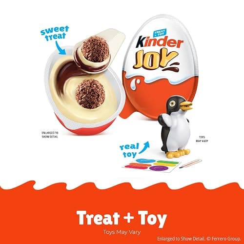 Kinder Joy Eggs, Bulk 15 Count, Treat Plus Toy, Sweet Creams and Chocolatey Wafers, Individually Wrapped, 10.5 oz thumbnail 4