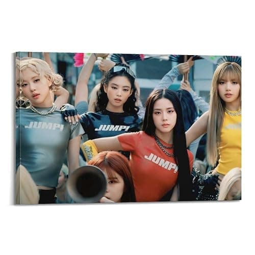JIANGDANPPBEM Blackpink Poster DecoMotif Poster Dekorieren Sie Ihren Raum, definieren Sie Ihren Stil, 20 x 30 cm, Rahmenstil-6 - Image 1