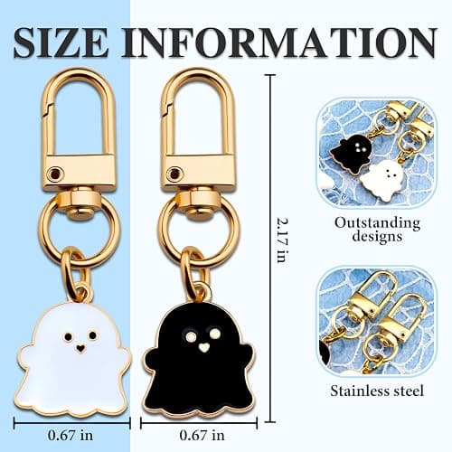Funny Halloween Gifts Ghost Keychain Boo Basket Stuffers for Teens Girls | Birthday Gifts for Friends Spooky Gift for Adults BFF Bestie Spooky Christmas Gift for Women Cute Boo Basket thumbnail 6