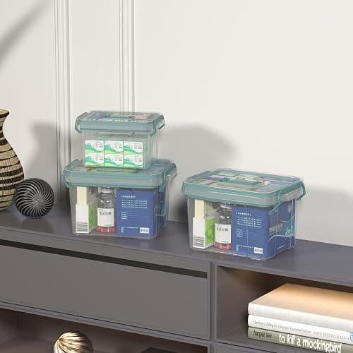 Covetree 2-Pack Clear Plastic Medicine Storage Organizer & First Aid Box – Multi-Layer Medicine Storage Box, Durable Medicine Organizer, Clear Medicine Storage Box for Home, Office & Travel thumbnail 7