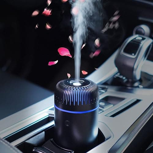 Car Diffuser Humidifier USB Aromatherapy Essential Oil Air Freshener USB Cool Mist Mini Portable Diffuser for Car Home Office Bedroom (Black) - Image 1