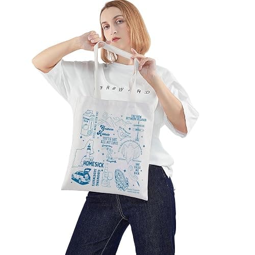 WZMPA Stick Season Musical Tote Bag Singer Album Gift Singer Tour Concert Reusable Grocery Bags Singer Merchandise thumbnail 2