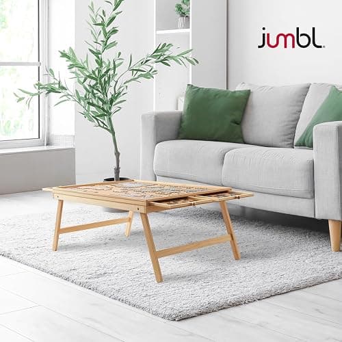 Jumbl 1000-Piece Puzzle Table with Drawers, Foldable Legs & Cover | Wooden Jigsaw Puzzle Board with Legs for Adults & Kids | Built to Last thumbnail 9
