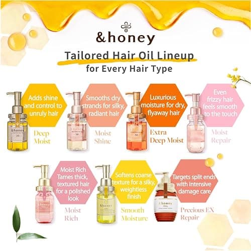 [Genuine Product] &honey Melty Moist Repair Hair Oil 100mL/3.38 Oz Sulfate-Free Moisturizing Hair Oil to help Tame Frizz and Waves Unique Blend of Honeys Argan Oil Frizzy Hair Japanese Hair Care thumbnail 9