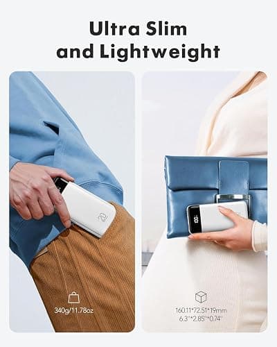 charmast 20000mAh Portable Charger with Built in Cables, 22.5W Travel Power Bank Fast Charging, USB C Cell Phone Battery Pack for iPhone 16/15/14/13/12/11 Series, iPad, Samsung, Android, Tablet thumbnail 5