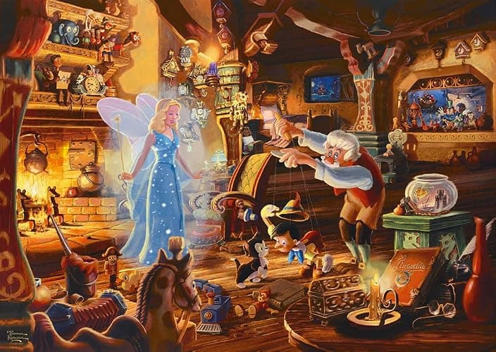 Schmidt 57526 Thomas Kinkade, Disney, Geppetto's Pinocchio, puzzle da 1000 pezzi - Image 1