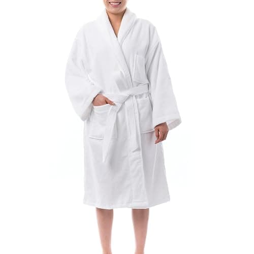 Alpine Swiss Blair Womens Cotton Terry Cloth Bathrobe Shawl Collar Velour Spa Robe thumbnail 6