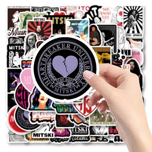 64pcs Mitski Stickers American Singer-Songwriter Stickers for Cartoon Cute Girls Boys Teenagers Adult Water Bottles Laptop Suitcases Birthday Toy Decoration Kids Holiday Party thumbnail 9