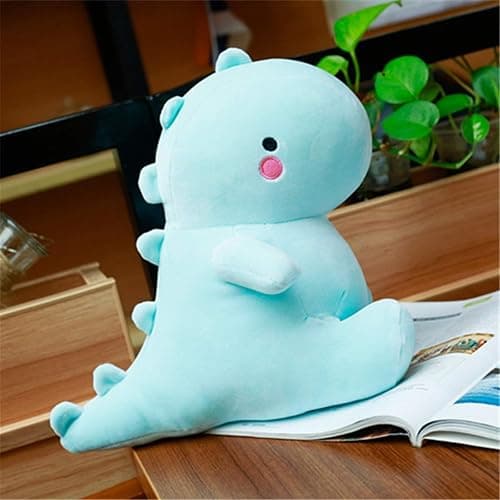VHYHCY Cute Dinosaur Plush Toys, Fat Dinosaur Stuffed Dolls, Soft Animal Dino Plushie, Birthday Gifts for Kids Girls Boys Blue 12 inch - Quiet Blue - 12 inch thumbnail 2