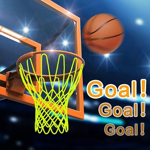 NEIJIANG Glow Basketball Net, Nightlight Basketball Net Luminous Outdoor Portable Sun Powered Sport Nylon thumbnail 6