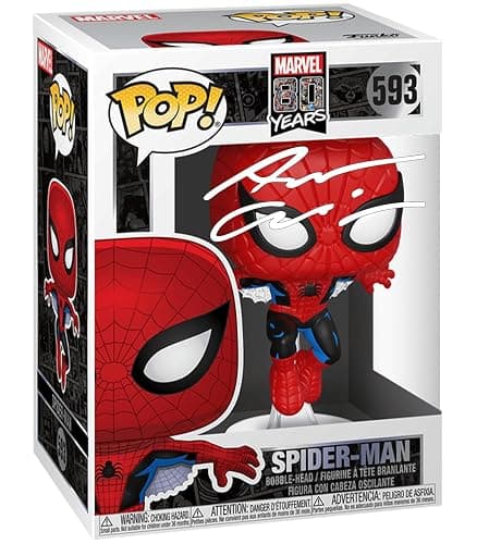 Andrew Garfield Spider-Man #593 Facsimile Signed Reprint Laser Autographed Funko POP! Marvel Figurine with Protector Case - Image 1
