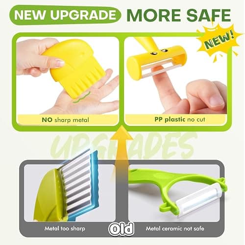 Toddler Cooking Set with Storage Box-Kids Kitchen Set,Safe PP Material Montessori Kitchen Tools for Real Cooking,Dishwasher Safe,Fun Bird-Shaped Organizer Toddler Knife Set thumbnail 6