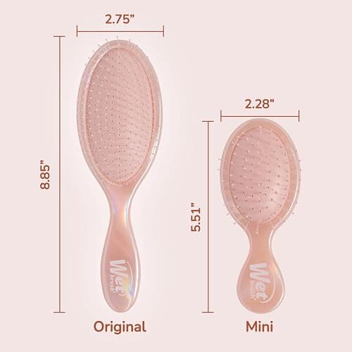 Wet Brush Original Detangler & Mini Duo Hair Brush Kit, Bronze (Iridescence Icon) - Ultra-Soft IntelliFlex Bristles - Detangling Brush Glides Through Tangles For All Hair Types (Wet Dry & Damaged) thumbnail 5