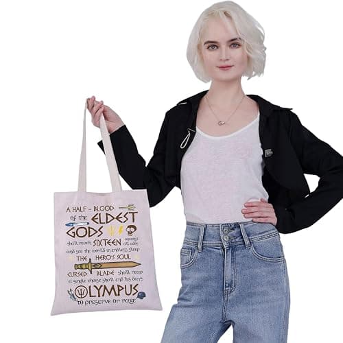 G2TUP Heroes of Olympus Shoulder Bag Book Lover Inspired Gift Riptide Sword Tote Bag Movie Merch thumbnail 5