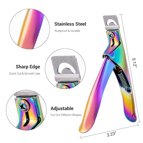 MelodySusie Nail Clippers Tip Cutters for Acrylic False Fake Gel Artificial Nails Rustproof Sharp Professional Manicure Pedicure Trimmer Nail Care Tools (Colorful, Small) thumbnail 4