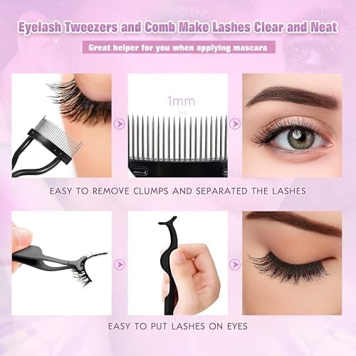 Eyelash Curler, MODUSKYE 7 in 1 Eyelashes Curler Eyebrow Tool with Replacement Refill Pads, Partial Lash Curler Eyes Makeup Tools Women Natural Lashes thumbnail 6