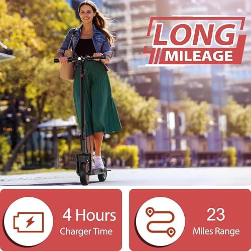 MAXSHOT Electric Scooter for Adults, 8.5/10/14" Tires, 19/22Mph, 350W/500W Motor, 21-28 Miles Range, Folding E-Scooter with Dual Suspension,APP Control thumbnail 4