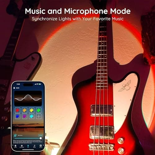 Neroupe Sunset Lamp Projector with APP Control Multicolor Changing Led Lights for Room, 360 Degree Rotation Sunlight Lamp Set Mood Lighting Bedroom Decor Photography for Women thumbnail 4