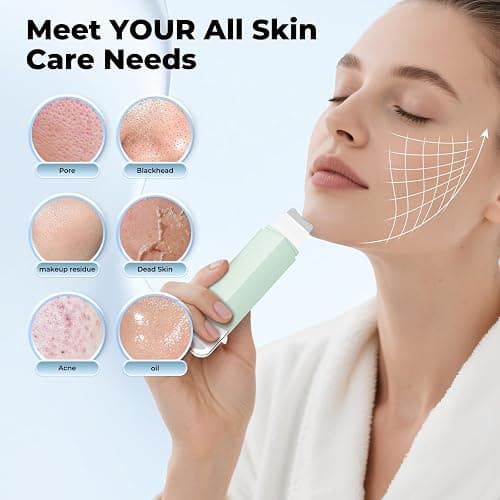 Blackhead Remover Tool Face Scrubber: PETYDOOT Double-Headed Face Spatula Skin Scrubber, Nose Pore Cleaner Blackhead Remover for Facial Deep Cleansing Skin Care Tool for Men & Women (Green) thumbnail 5