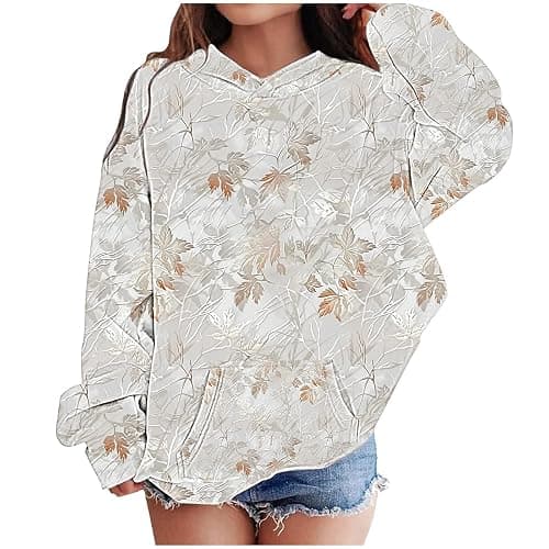 BXJX Camo Hoodies for Teen Girls Long Sleeve Oversized Sweatshirts Camouflage Print Tops Trendy Tween Girl Winter Outfits - Image 1