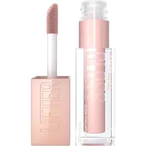 Maybelline Lifter Gloss, Hydrating Lip Gloss with Hyaluronic Acid, Ice, Pink Neutral, 0.18 Ounce - Image 1