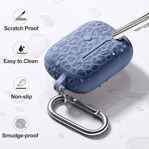 DGege Fashion Engraving Leopard Case Compatible for Airpods Pro 2 Case Cover 2022/Airpod Pro Case Cover,Soft Silicone for Airpods Pro 2nd Generation Case,Front LED Visible thumbnail 4