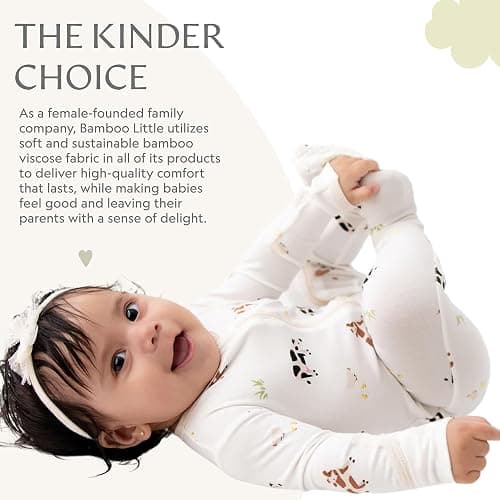 Bamboo Little Soft Baby Footie Pajamas, Baby Clothes, Newborn Sleepers, 95% Viscose and 5% Spandex, 0-24 Months thumbnail 6