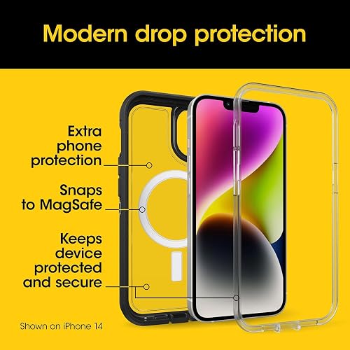 OtterBox iPhone 15 Pro Max Defender Series XT Case with MagSafe, Screenless, Rugged - Non-Retail Packaging - Clear/Pink thumbnail 3