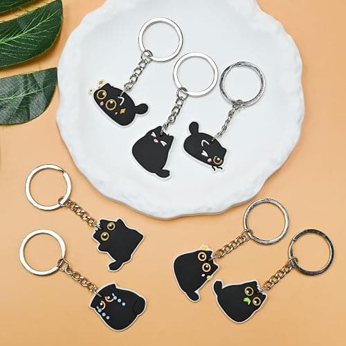 Ibuclein Keychains Bulk DIY Cute Keychain Charms Backpack Charms for Girls Backpack Keychains PVC Key Ring Party gifts thumbnail 2