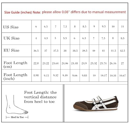 Tigeridea Mary Jane Sneakers Two Strap Rounded Toe Ballet Flats for Women | Mary Jane Shoes, Sneakerina Flats, Shopping and Walking Shoes for Mordern Women, Student, Mom and Office Lady. thumbnail 9